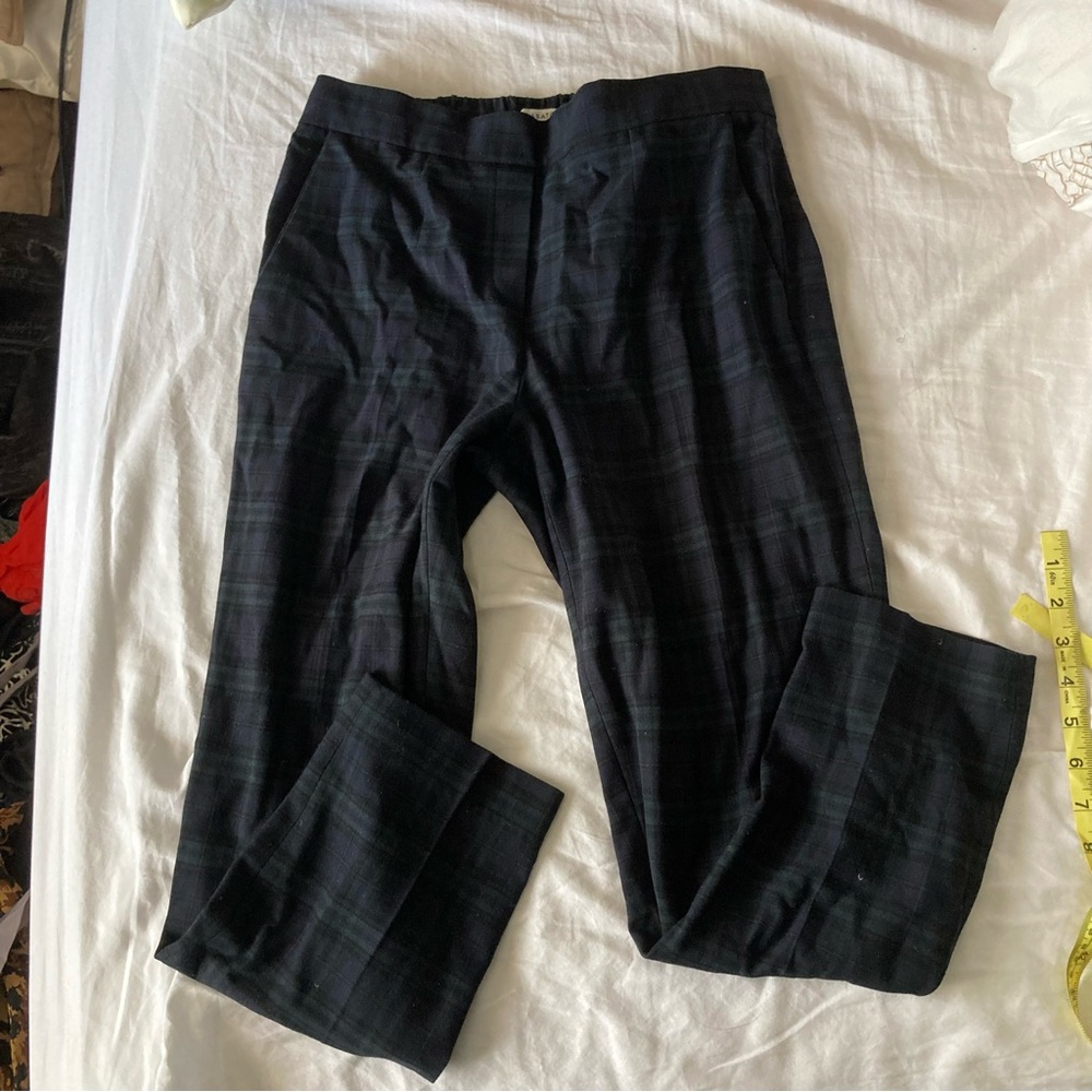 Babaton Jimmy Pant Plaid Dark Green Trousers Dress Pants Size 4